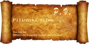 Pilinszki Vilma névjegykártya